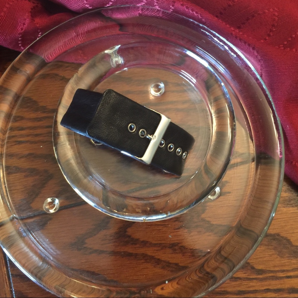Black Leather Wrist Bracelet